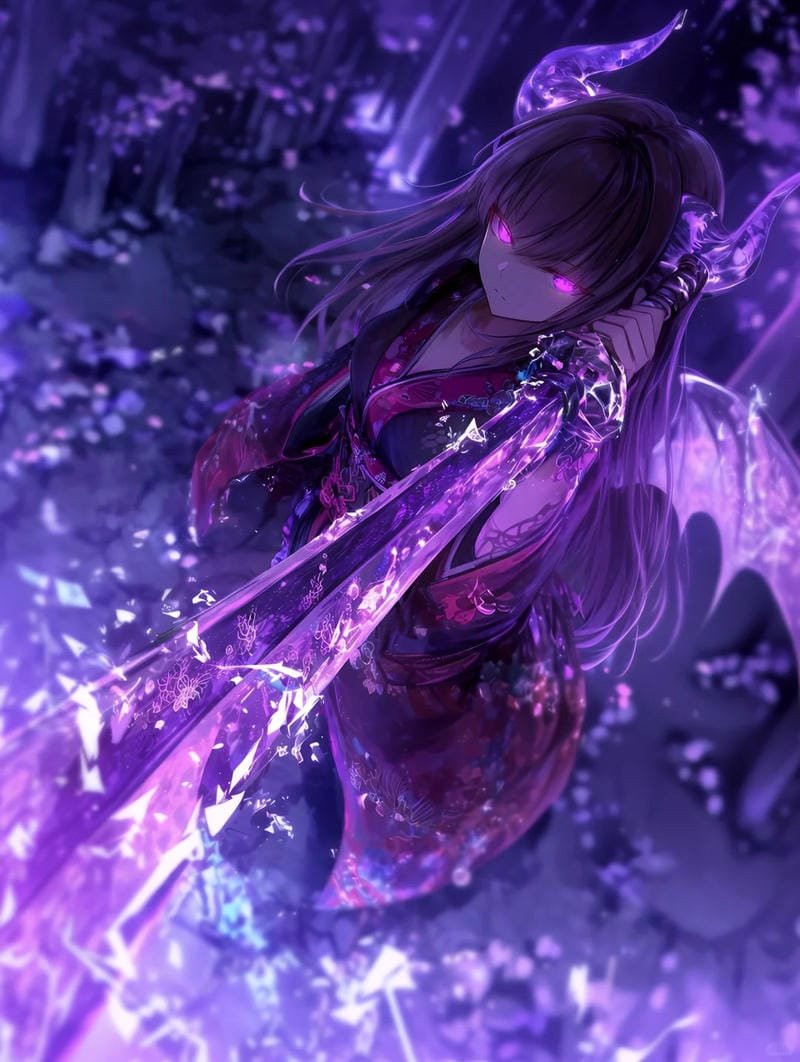ảnh anime kiếm sĩ tung chiêu