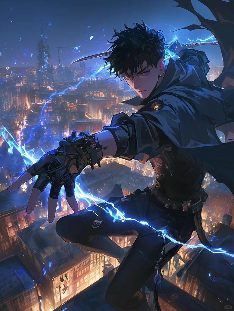 ảnh anime kiếm sĩ với thanh kiếm