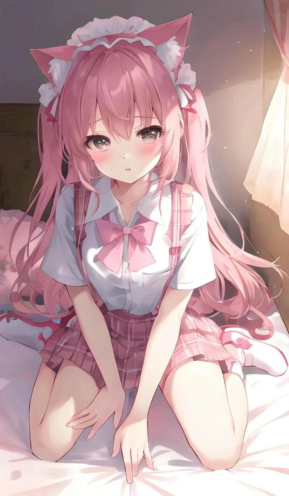 ảnh anime nữ tóc trắng cực đẹp