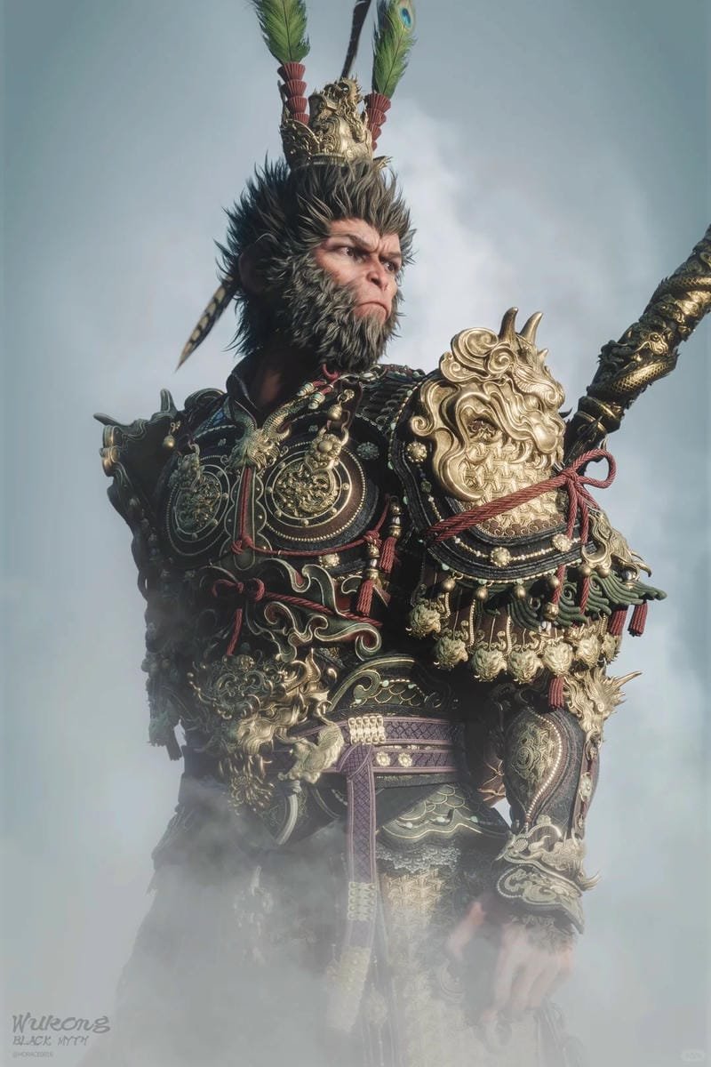 ảnh black myth wukong tạo dáng ngầu