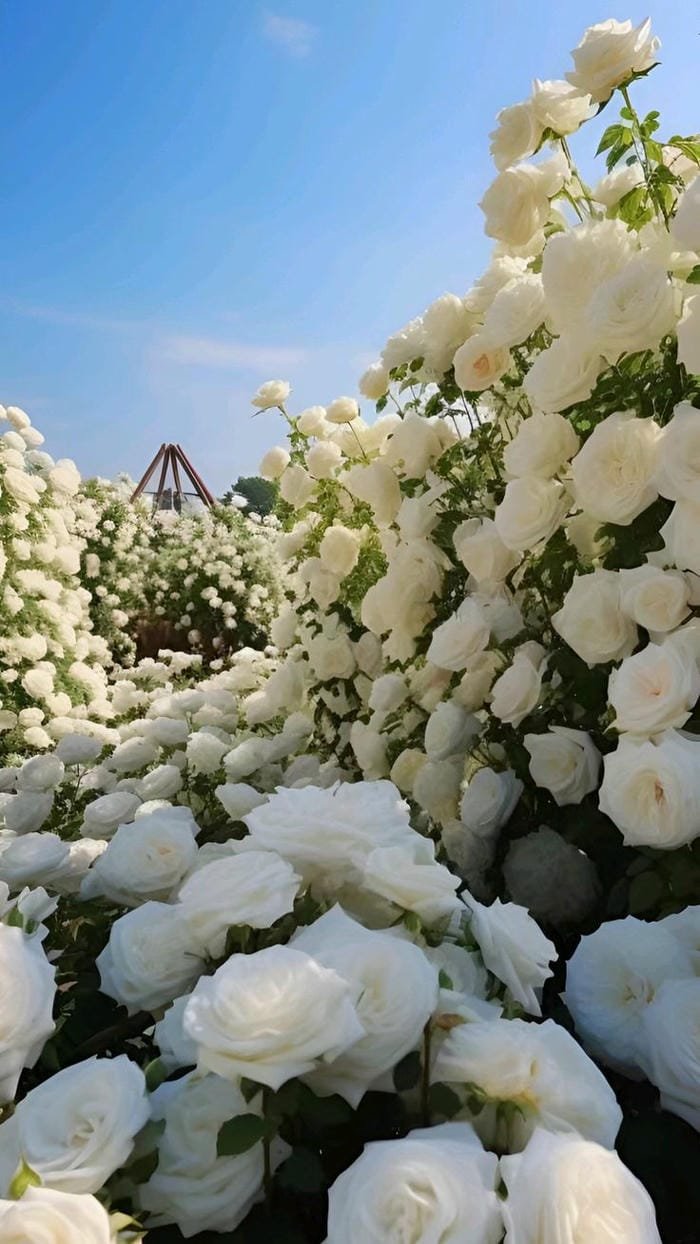 ảnh cánh đồng hoa cúc trắng đầy sức sống