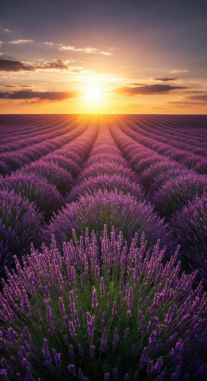 ảnh cánh đồng hoa lavender dành cho du lịch