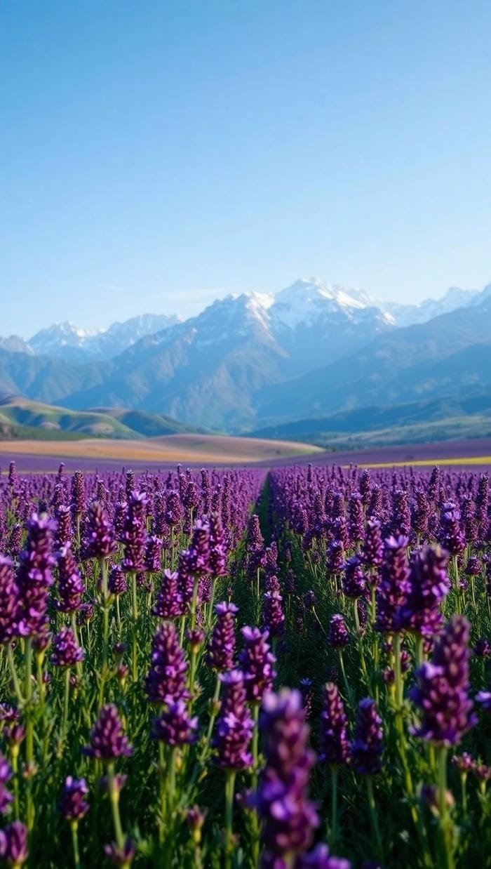 ảnh cánh đồng hoa lavender đầy chất thơ