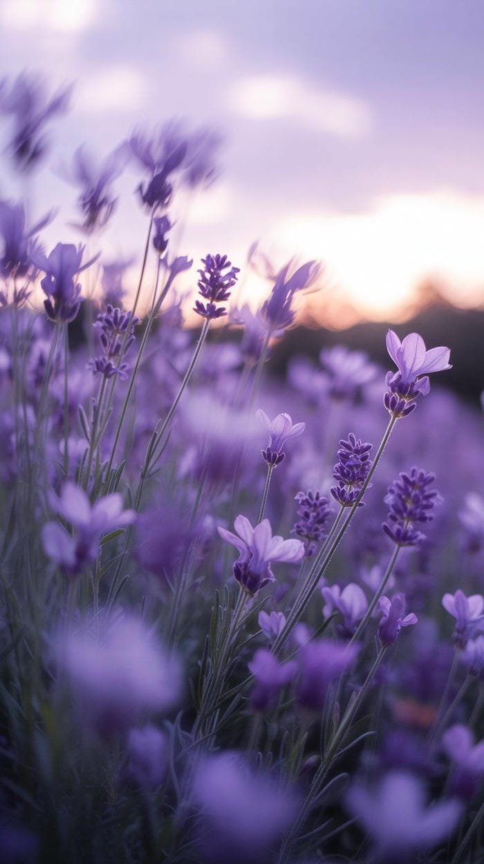 ảnh cánh đồng hoa lavender đẹp ngất ngây