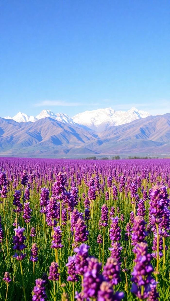 ảnh cánh đồng hoa lavender rộng bát ngát
