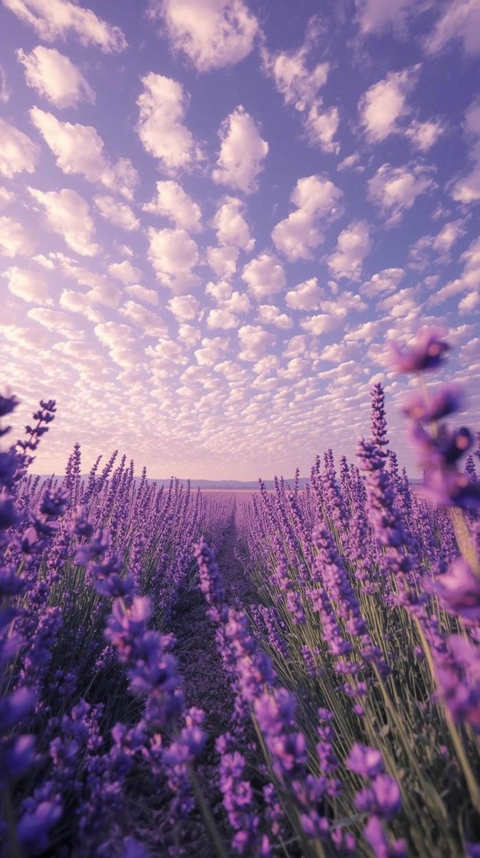 ảnh cánh đồng hoa lavender tím bất tận
