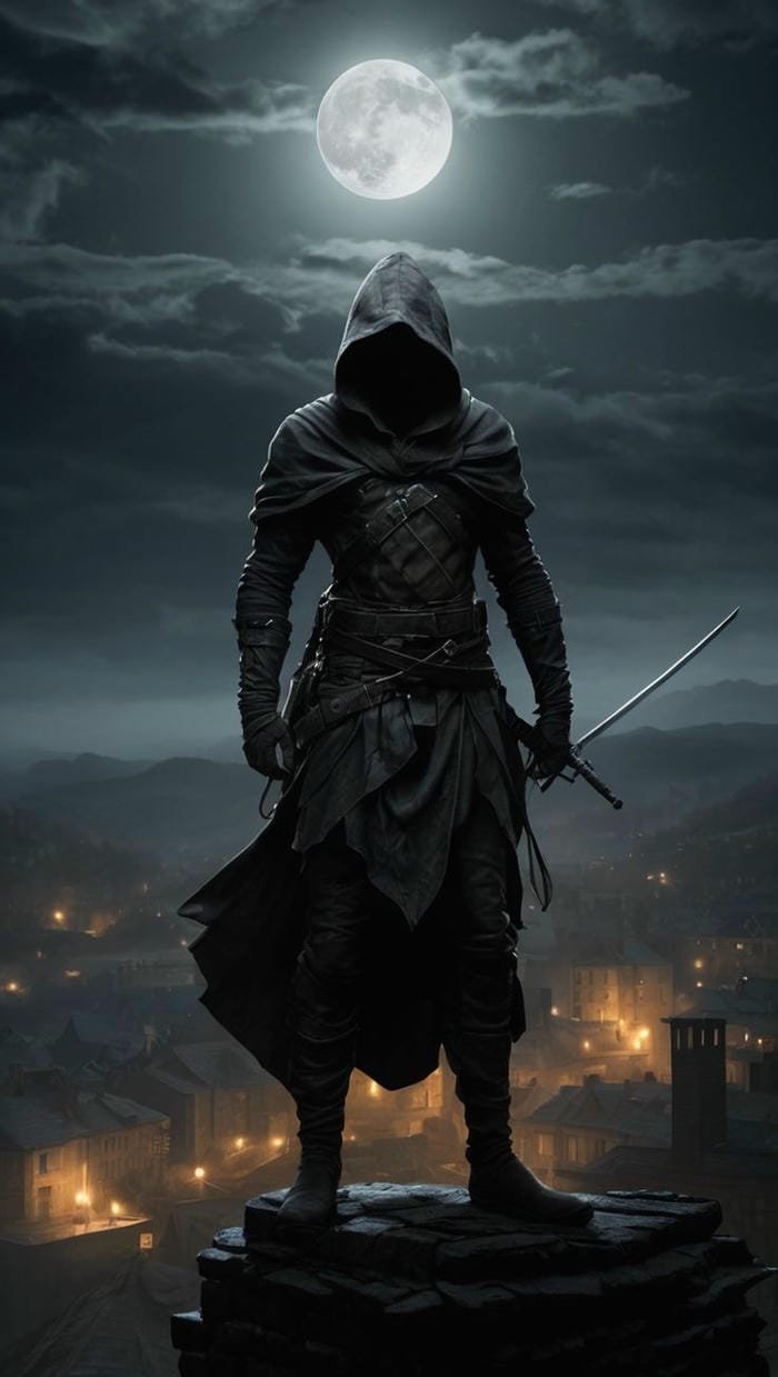 ảnh chiến binh ninja dưới trăng