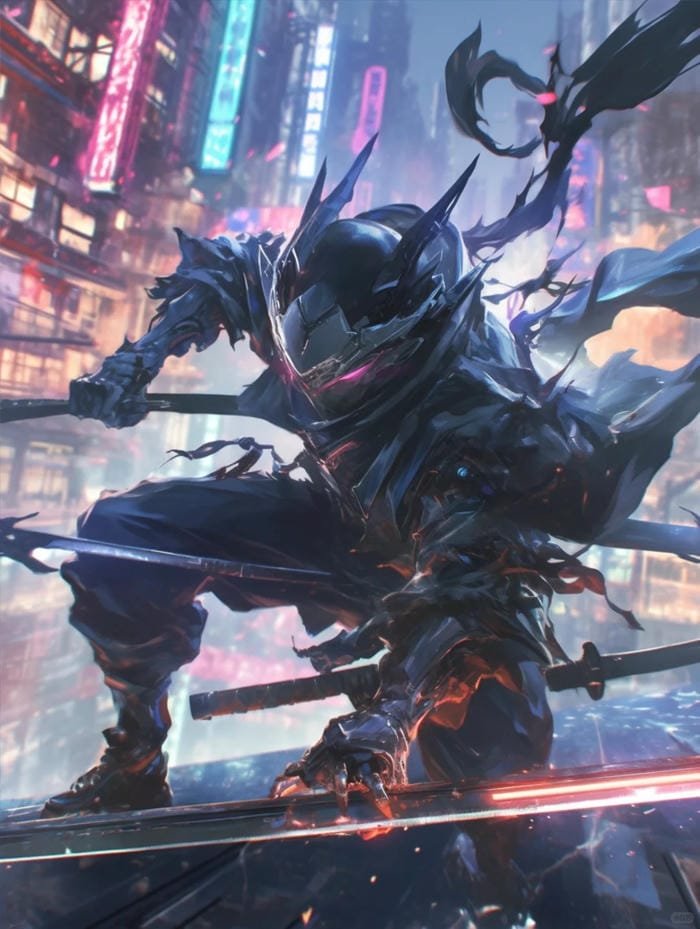 ảnh chiến binh ninja tung đòn