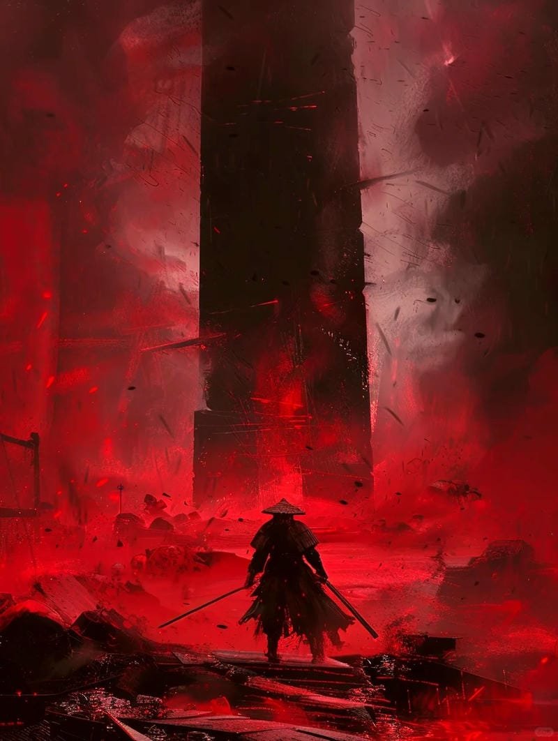 ảnh chiến binh samurai cầm kiếm