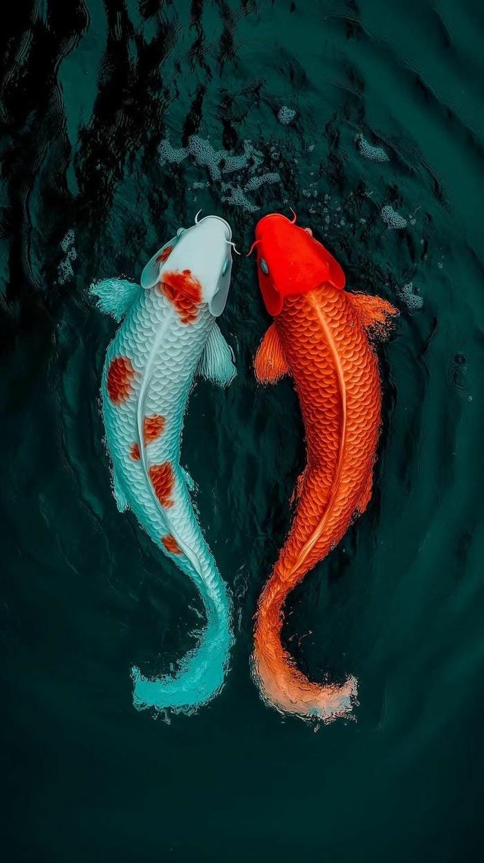 ảnh con cá koi đẹp đầy nghệ thuật