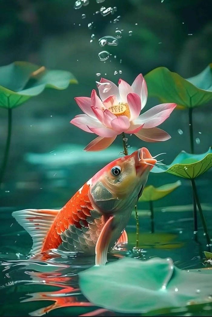 ảnh con cá koi độc đáo và cuốn hút