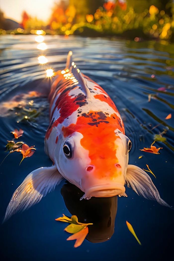 ảnh con cá koi mang ý nghĩa tài lộc