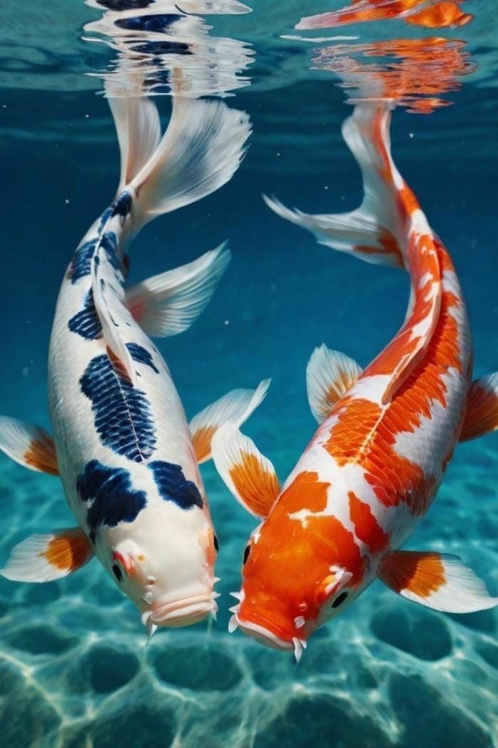 ảnh con cá koi nhiều màu sắc