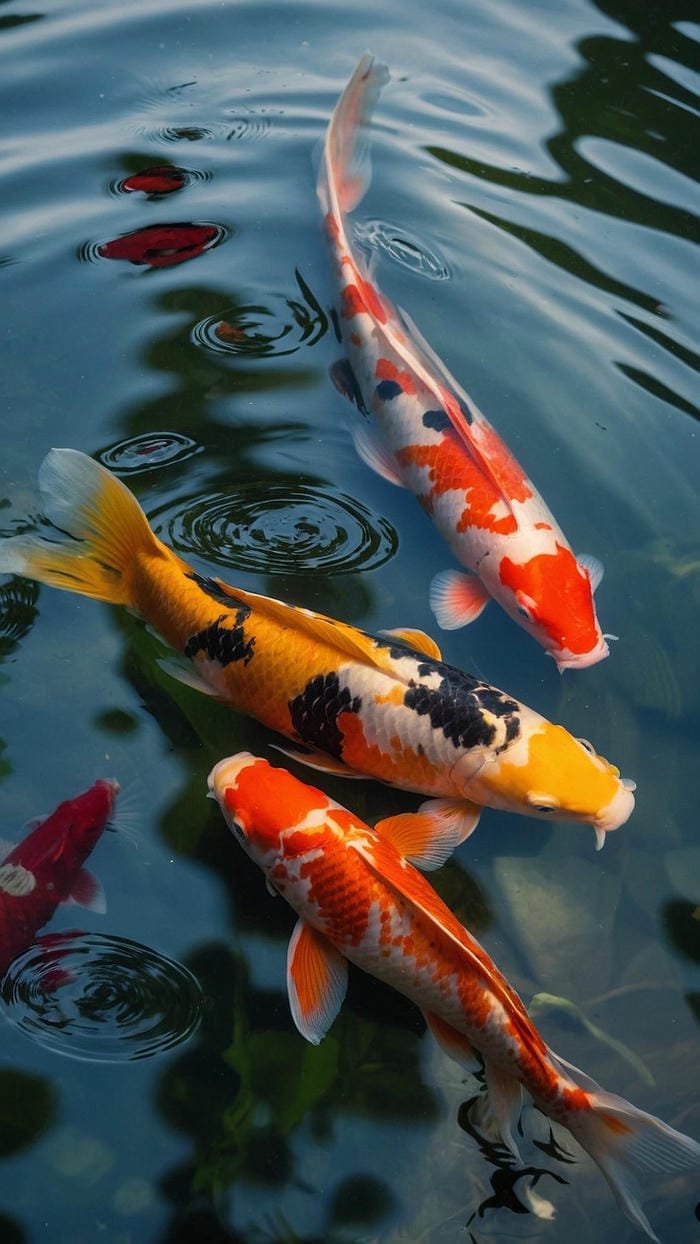 ảnh con cá koi phong thủy tài lộc