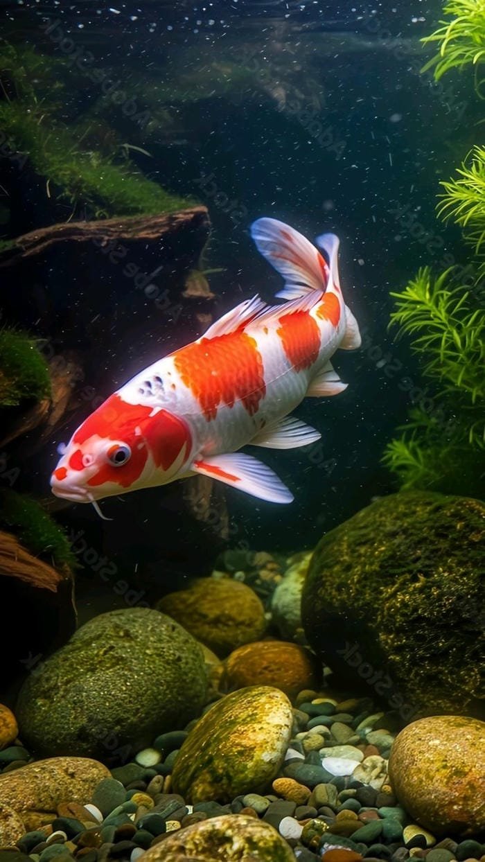 ảnh con cá koi vàng rực rỡ