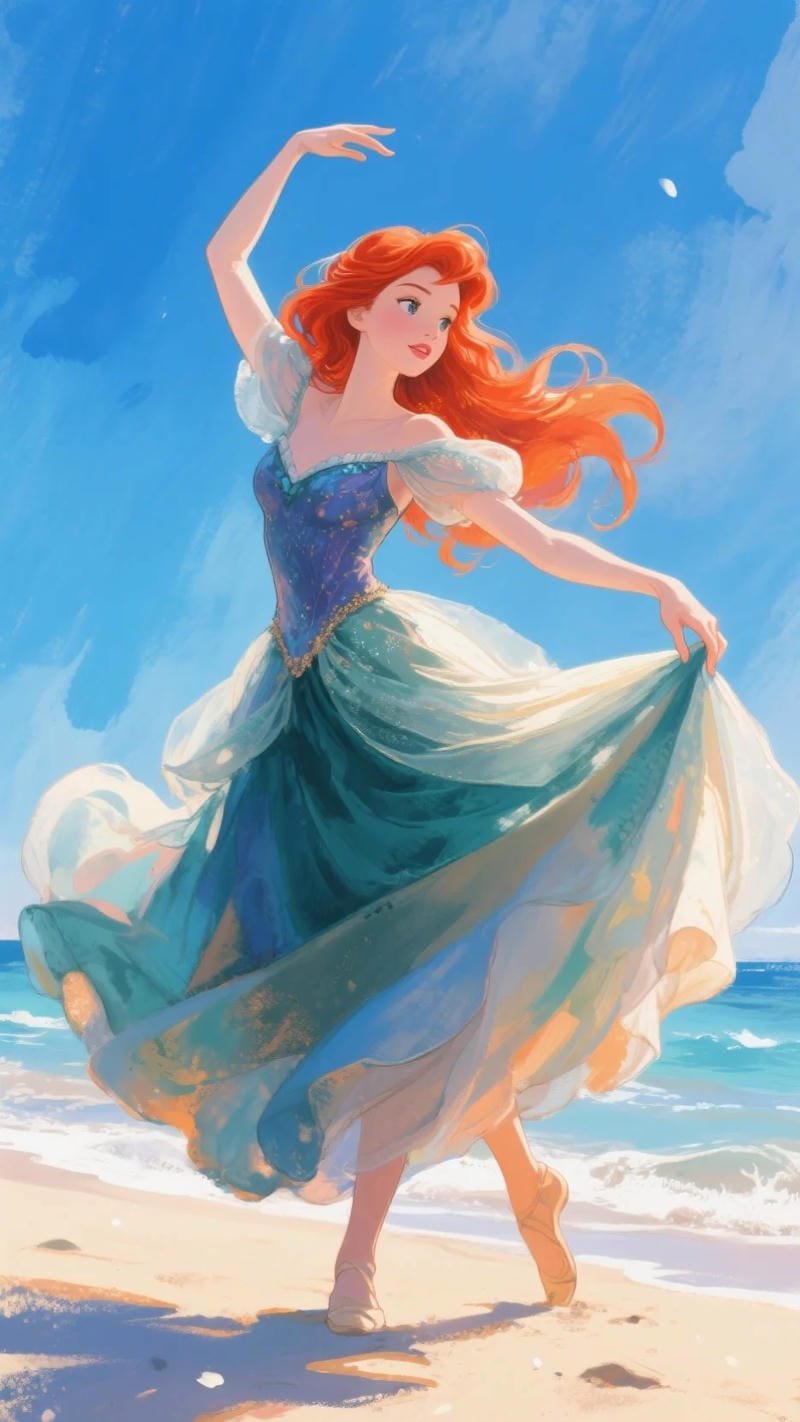 ảnh công chúa disney với váy lộng lẫy