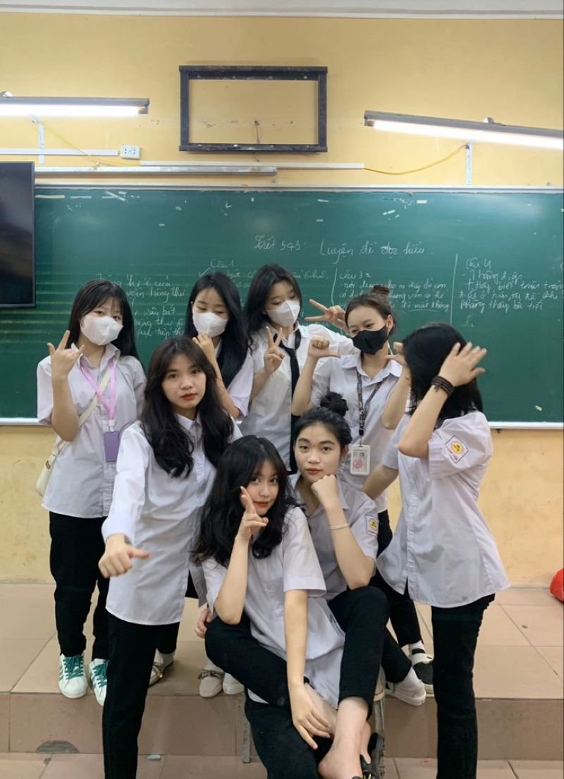 ảnh học sinh kỷ niệm thời áo trắng