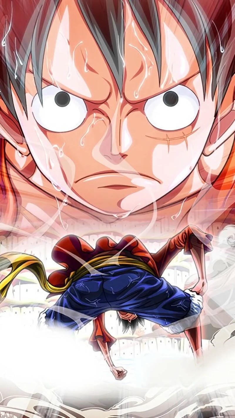 ảnh luffy chiến đấu đầy uy lực