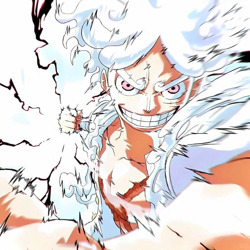 ảnh luffy gear 5 khí chất bá vương