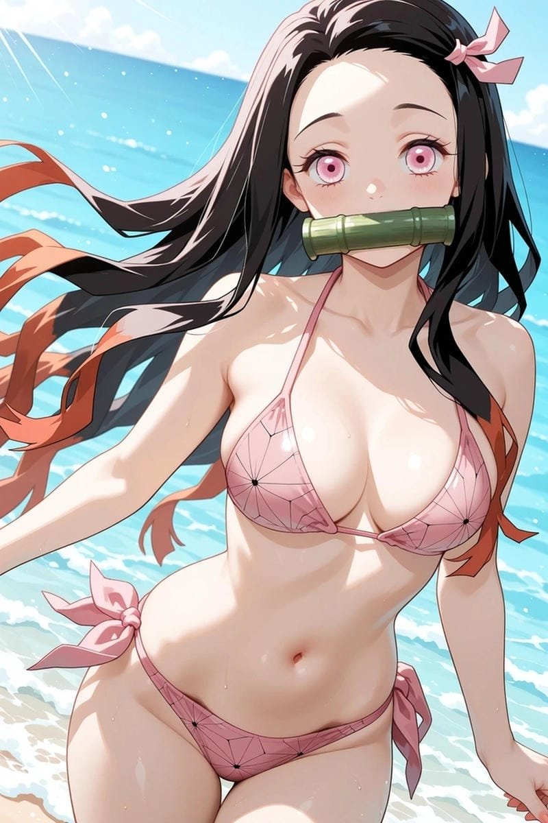 ảnh nezuko sexy vẻ ngoài cực cuốn hút
