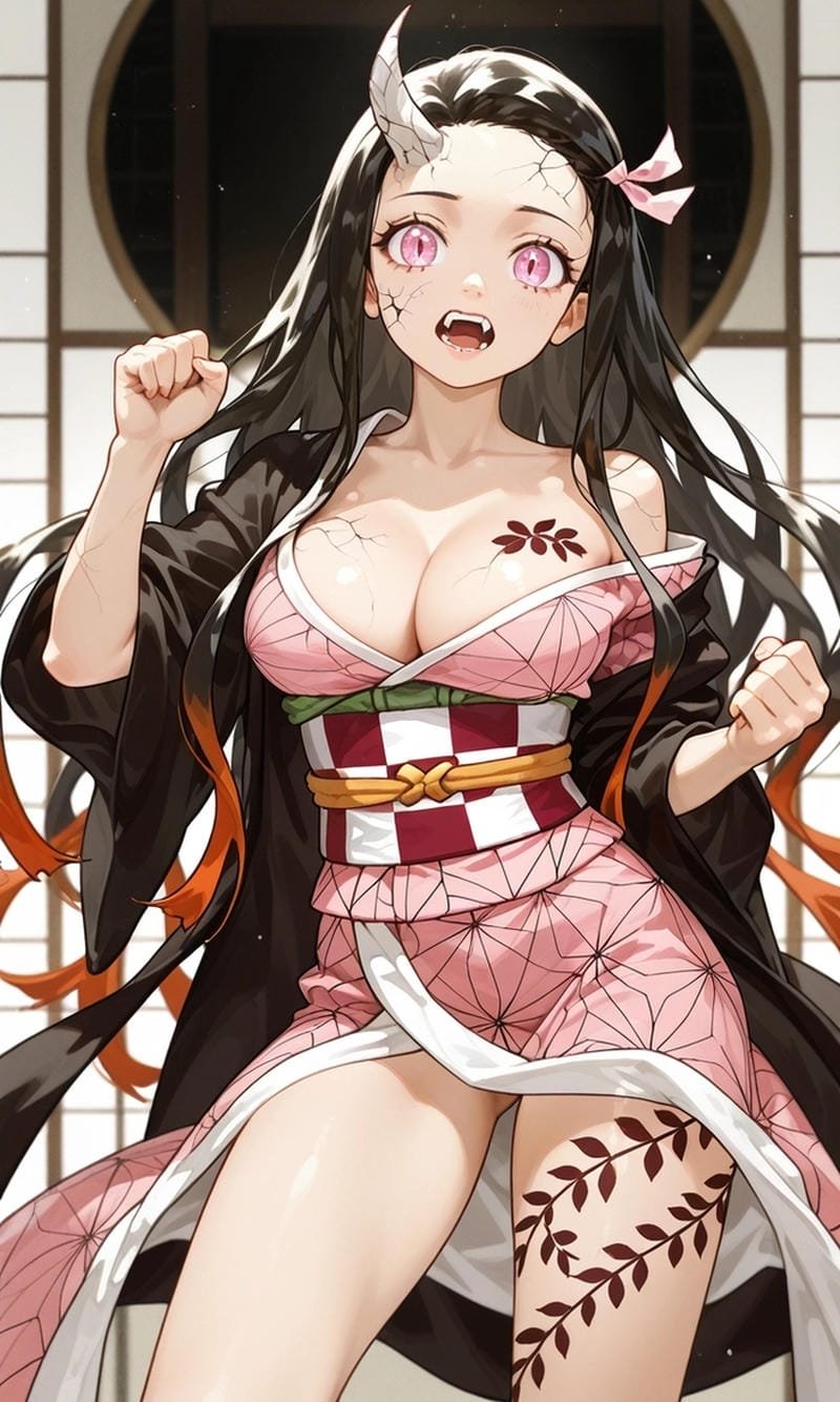 ảnh nezuko sexy visual cực kỳ ấn tượng