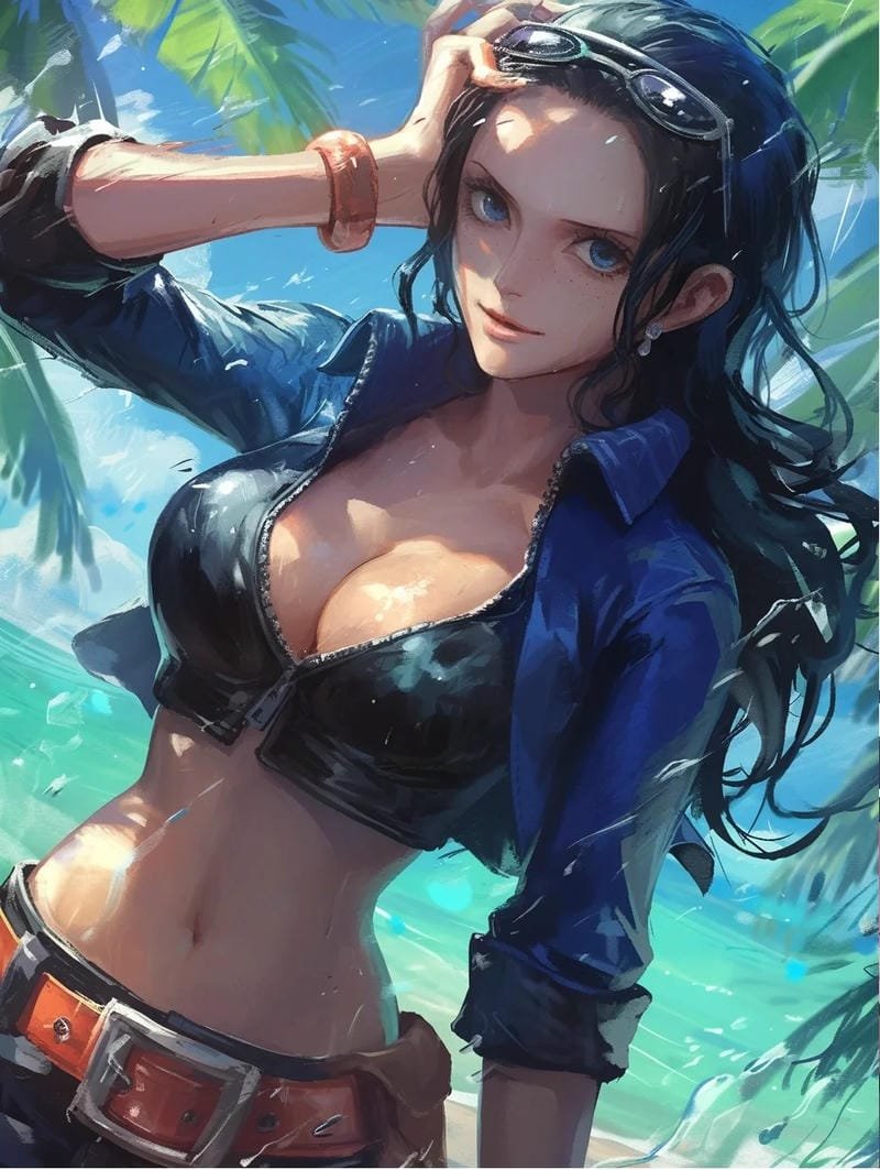 ảnh nico robin sexy khoe vẻ đẹp kiêu sa
