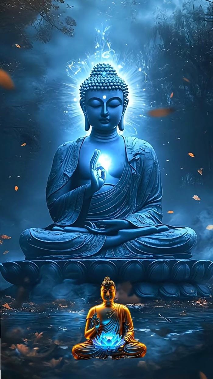 ảnh phật ngồi dưới gốc bồ đề