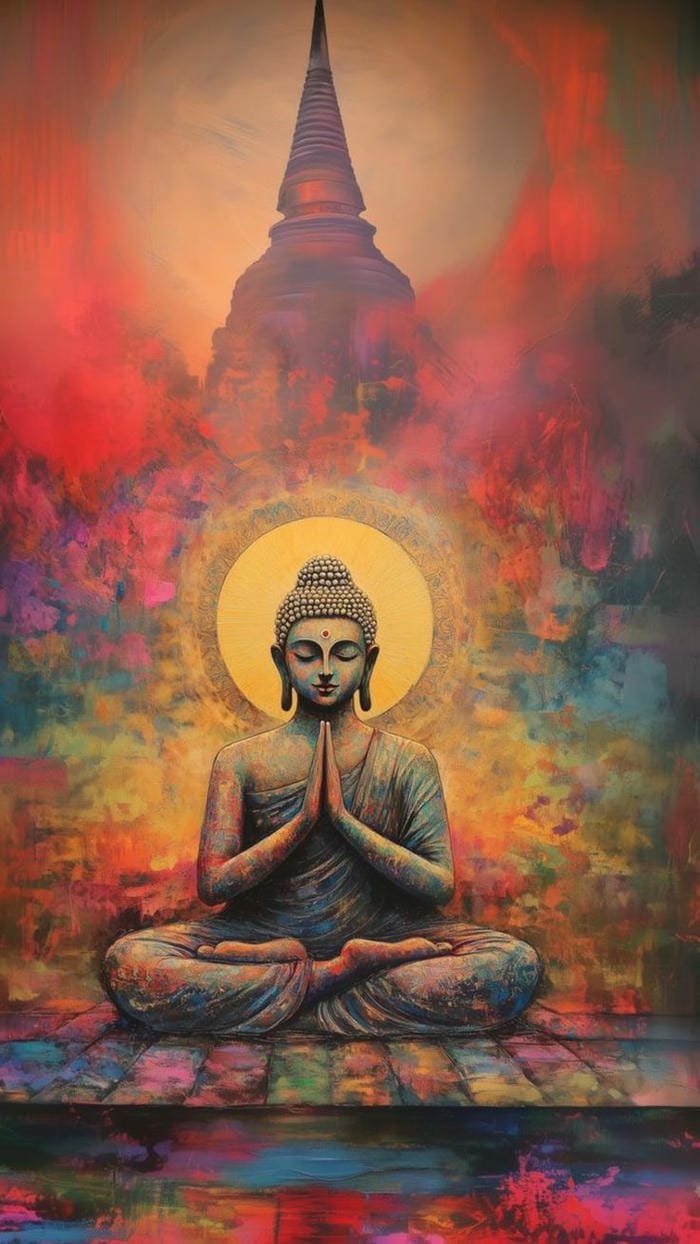 ảnh phật ngồi thiền an nhiên