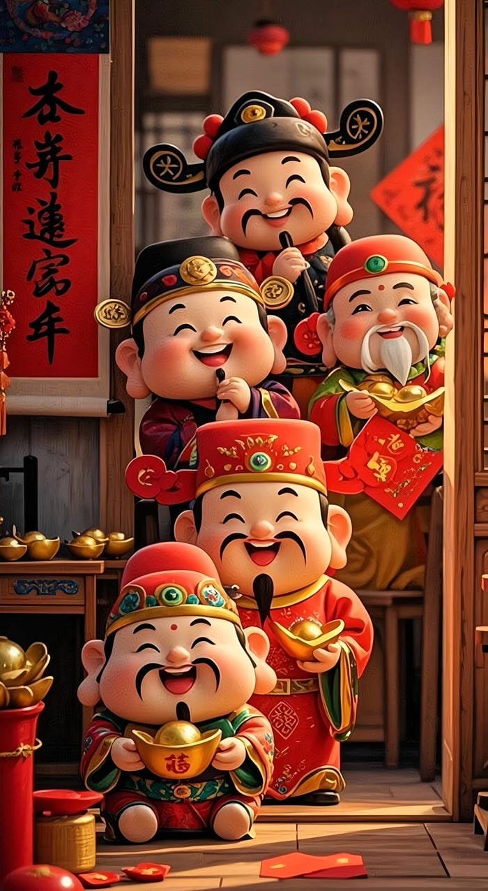 ảnh tết đón lộc may mắn đầu năm