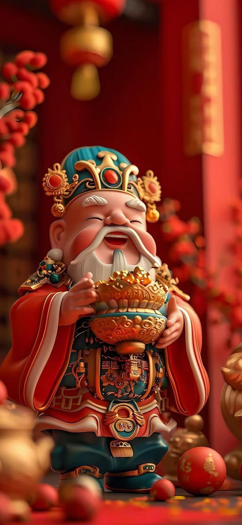 ảnh thần tài may mắn cho gia đình