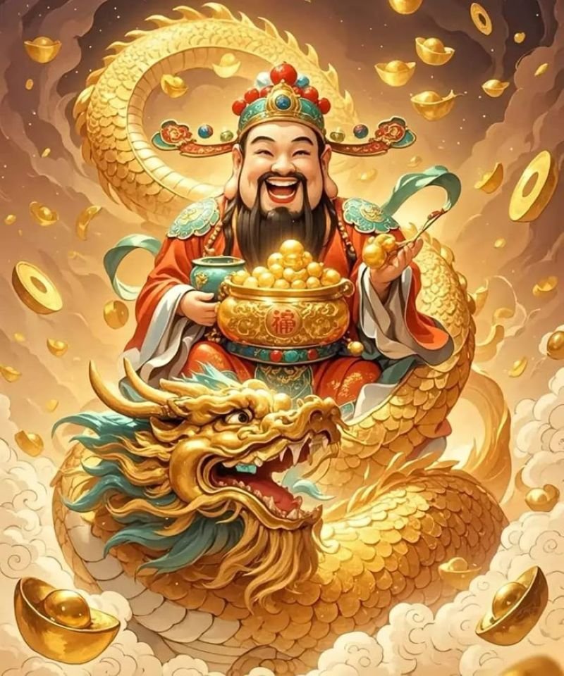 ảnh thần tài phong thủy cực đẹp