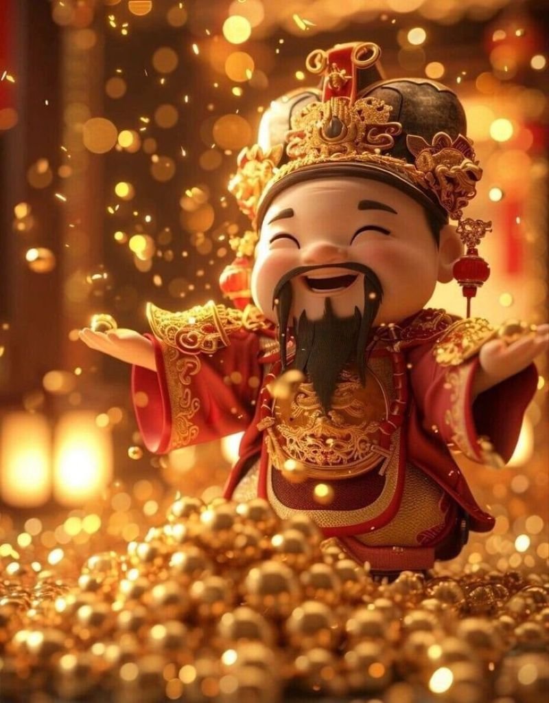 ảnh thần tài rước lộc vào nhà