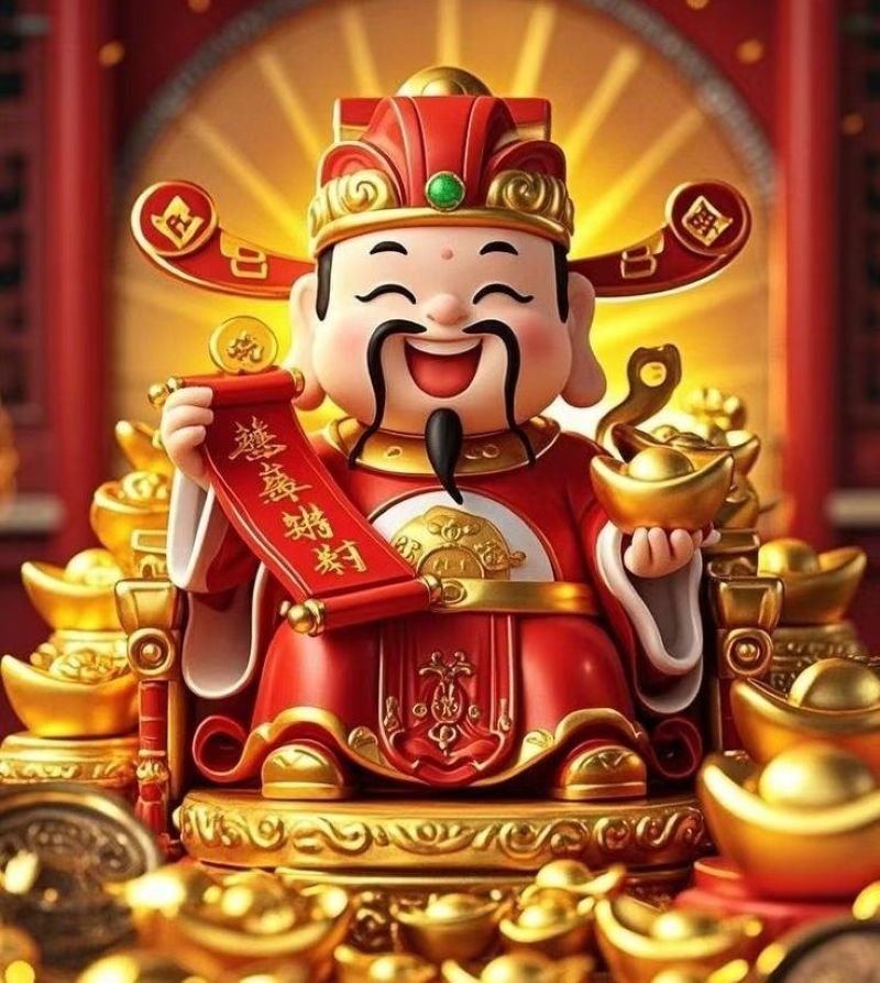 ảnh thần tài tượng trưng cho giàu sang