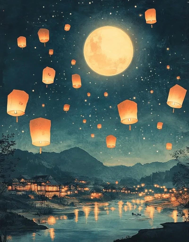 ảnh trung thu múa lân sôi động