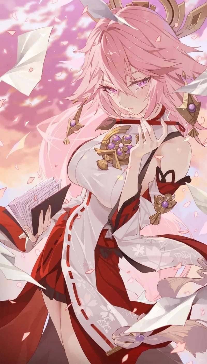 ảnh yae miko sexy visual cực phẩm