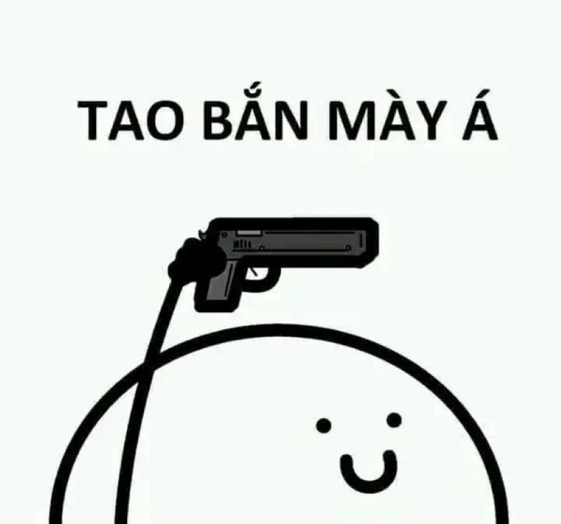 meme bắn súng cười không ngừng