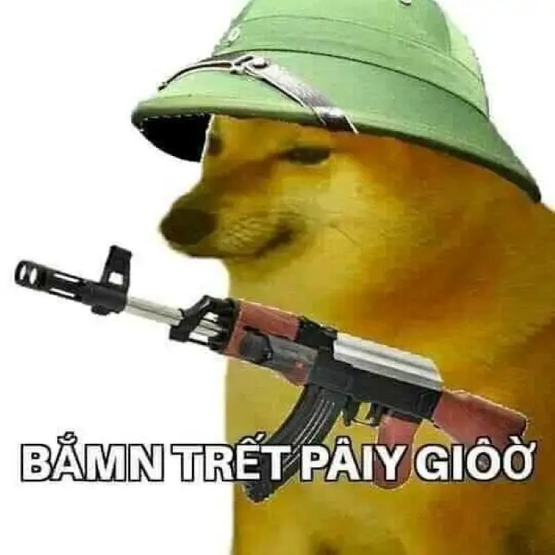 meme bắn súng đầy tính giải trí