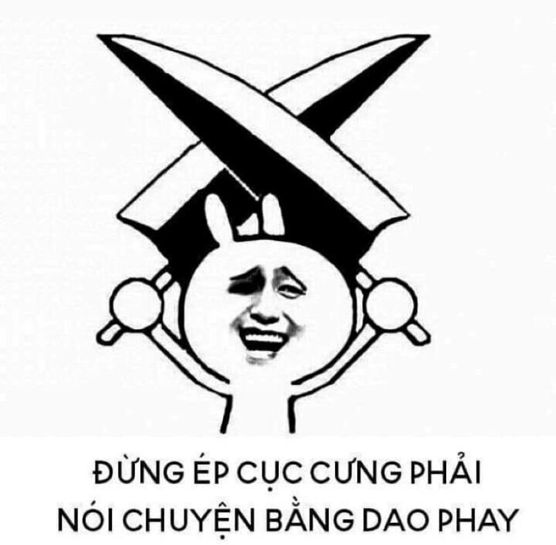 meme cầm dao khiến dân mạng thích thú