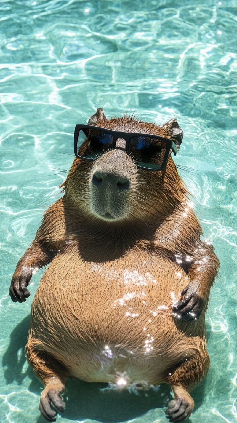 meme capybara chill giữa cuộc đời