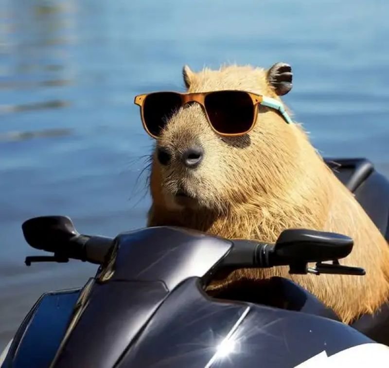 meme capybara siêu lầy trên mạng
