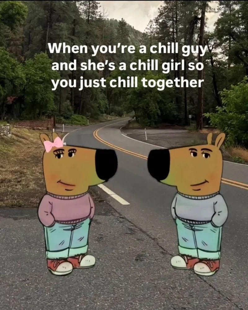 meme chill guy phong cách điềm tĩnh