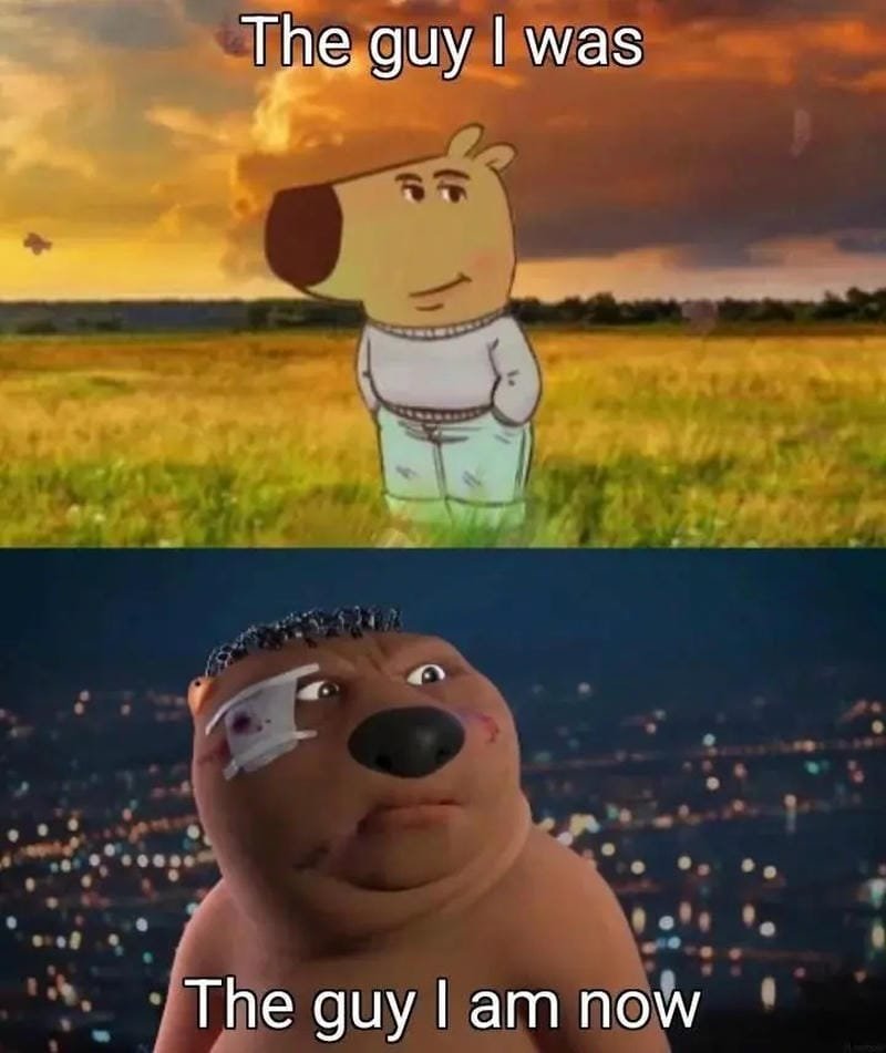 meme chill guy thần thái không cảm xúc