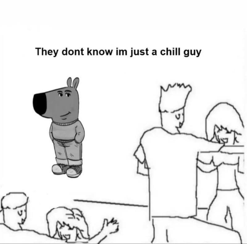 meme chill guy thư giãn cực đỉnh