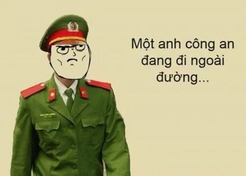 meme công an bắt trend cực chất