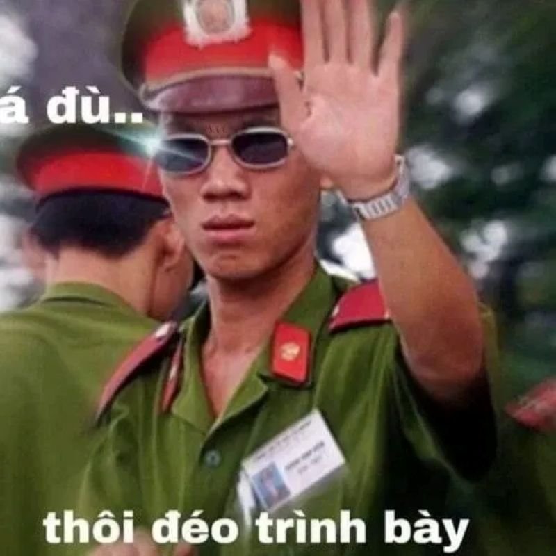 meme công an biểu cảm gây sốt
