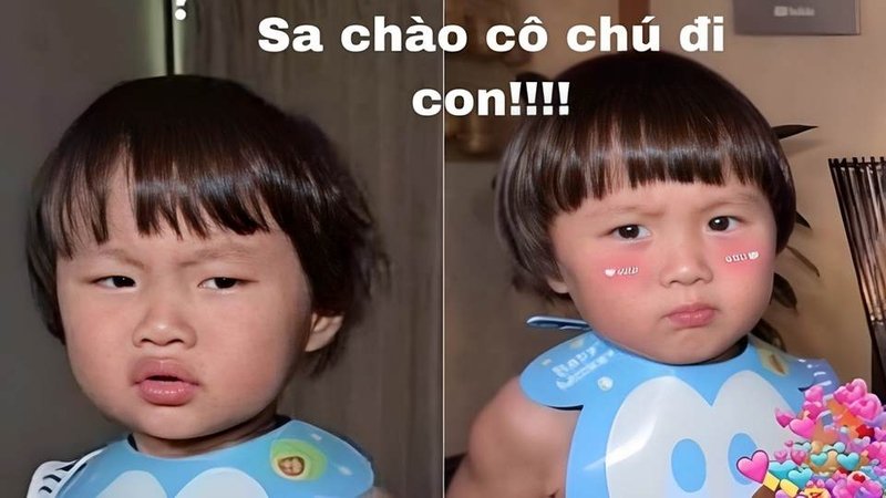 meme em bé biểu cảm khiến dân mạng cười