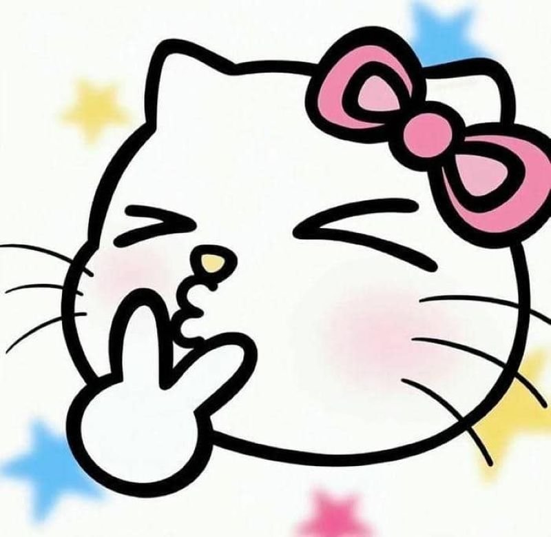 meme hello kitty biểu cảm cực kỳ lầy lội