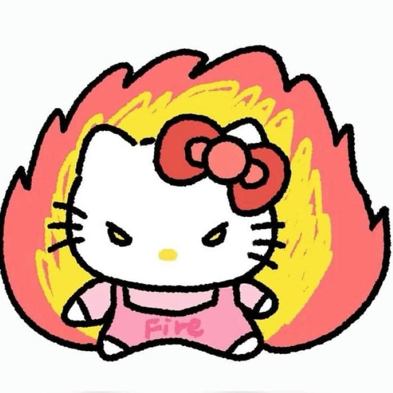meme hello kitty biểu cảm đáng yêu hết nấc