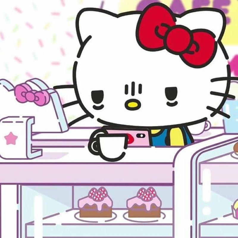 meme hello kitty biểu cảm siêu đáng yêu