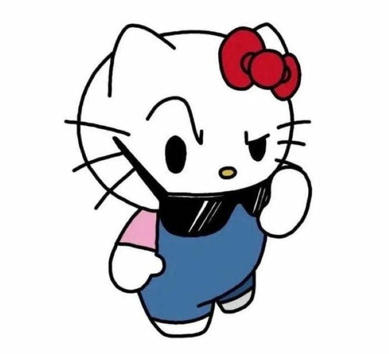 meme hello kitty cute đang gây sốt